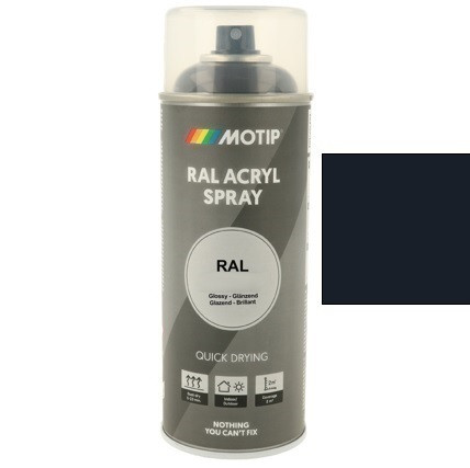 MOTIP Ipari festék spray RAL 5004 kékes fekete fényes 400 ml