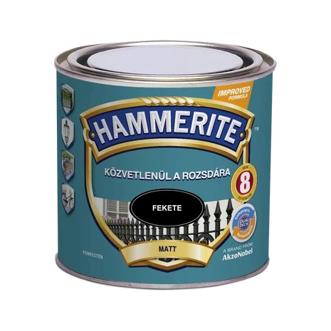 Hammerite festék - Matt - Fekete 250 ml