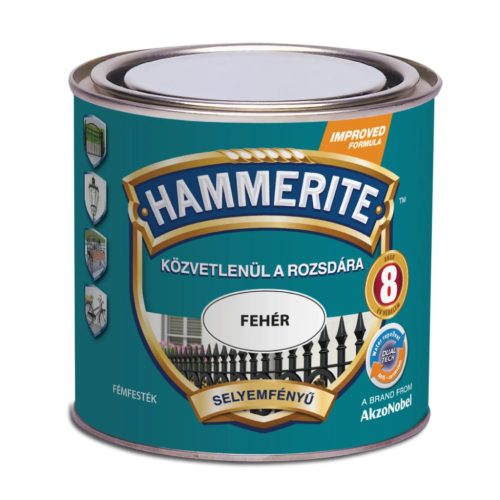 Hammerite festék - Selyemfényű - Fehér 250 ml
