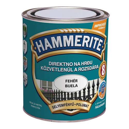 Hammerite festék - Selyemfényű - Fehér 750 ml