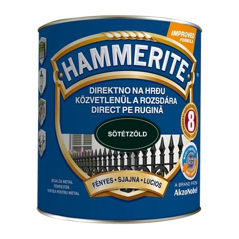 Hammerite festék - Fényes - Sötétzöld 2,5 l
