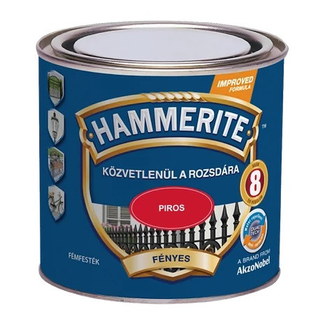 Hammerite festék - Fényes - Piros 250 ml