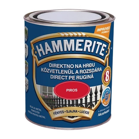 Hammerite festék - Fényes - Piros 750 ml