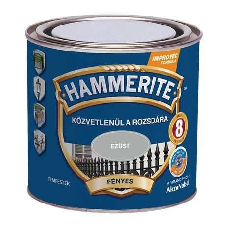 Hammerite festék - Fényes - Ezüstszürke 250 ml