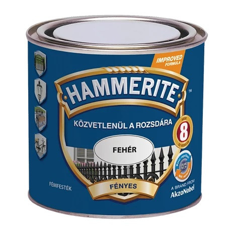 Hammerite festék - Fényes - Fehér 250 ml