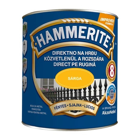 Hammerite festék - Fényes - Sárga 2,5 l