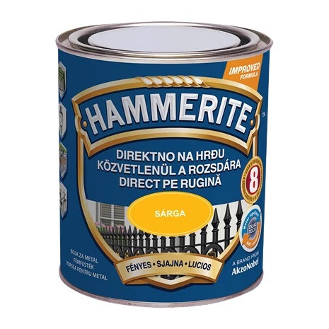 Hammerite festék - Fényes - Sárga 750 ml