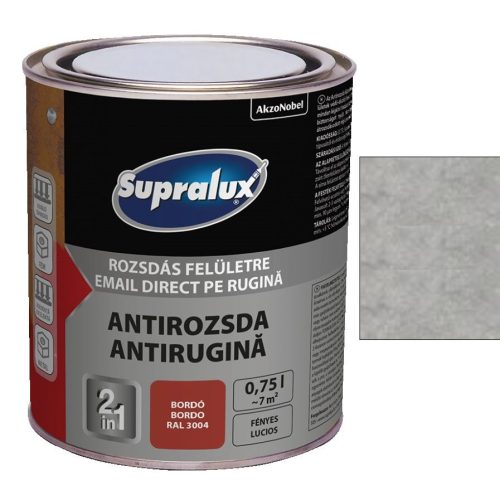 Supralux Antirozsda - Kalapácslakk - 2,5 l, ezüst