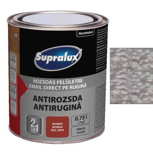 Supralux Antirozsda - Kalapácslakk - 2,5 l, Szürke