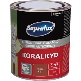   Supralux Koralkyd korróziógátló alapozó - 250 ml, vörös