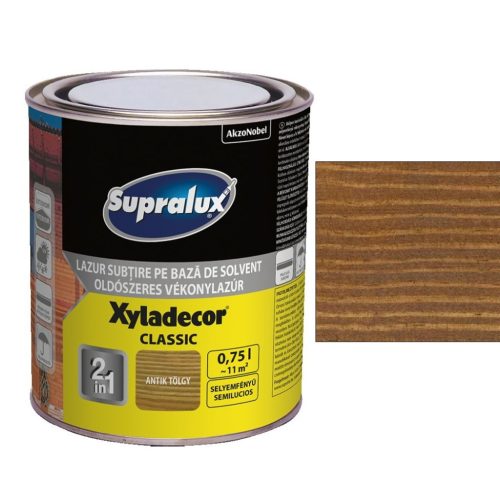 Supralux XYLADECOR Classic vékonylazúr - Rusztikus Dió, 2,5 l