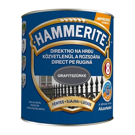 Hammerite festék - Fényes - Grafitszürke 2,5 l