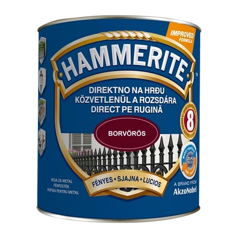 Hammerite festék - Fényes - Borvörös 2,5 l