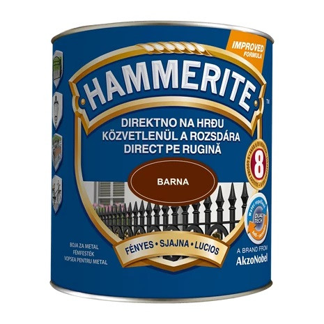 Hammerite festék - Fényes - Barna 2,5 l