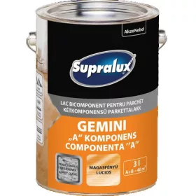  Supralux GEMINI 2 komponensű parkettalakk - "A" magasfényű, 1,87 l