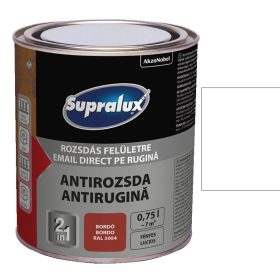   Supralux Antirozsda - Fényes - 750 ml, RAL 9010 tiszta fehér