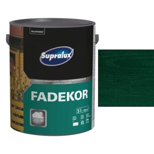 Supralux FADEKOR vízbázisú vékonylazúr Mohazöld 5 l
