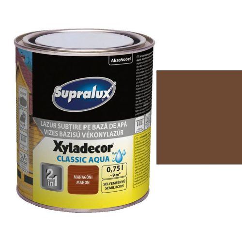 Supralux XYLADECOR Classic Aqua vékonylazúr Mahagóni 750 ml