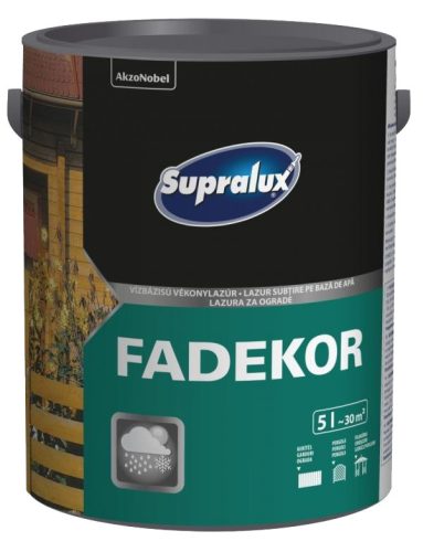Supralux FADEKOR vízbázisú vékonylazúr Antracit 5 l
