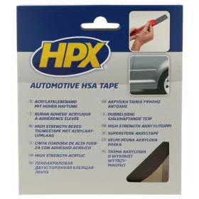 Kétoldalú akril ragasztószalag fekete 19mm*10m HPX